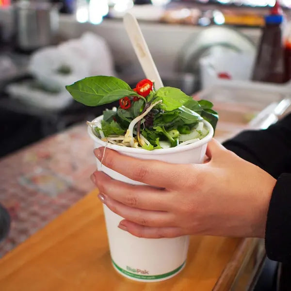 950ml / 32oz White BioBowl - Cafe Supply