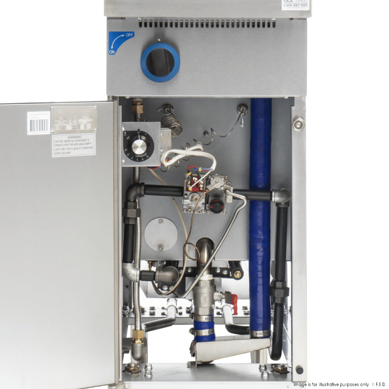 PC150-6 – V Pan Natural Gas 6 Baskets Pasta and Noodle Cooker