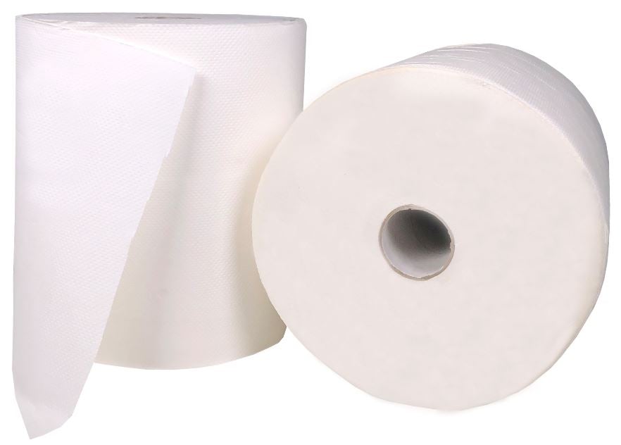 Roll Feed Paper Towel - White, 210mm x 100m, 3 Ply (6) Per Pack - Cafe Supply