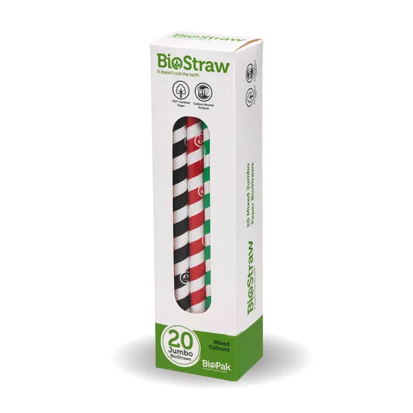 20 Pack â€šÃ„Ã¬ 10mm Mixed Jumbo Straws