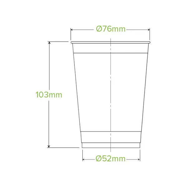 25 Pack - 280ml Clear BioCups