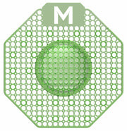 Scented Enzyme Urinal Screen - Green, Cucumber Melon Per Each - Cafe Supply