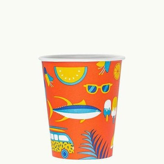 Single Wall EcoCup - Kiwi Collection - FSC MIX 285ml - Cafe Supply