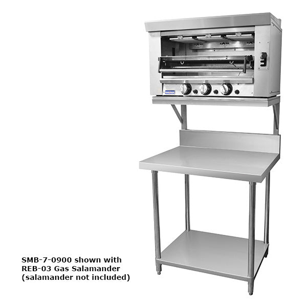 SMB-7-0900 – Heavy Duty Salamander Bench with Shelf Braces - Cafe Supply