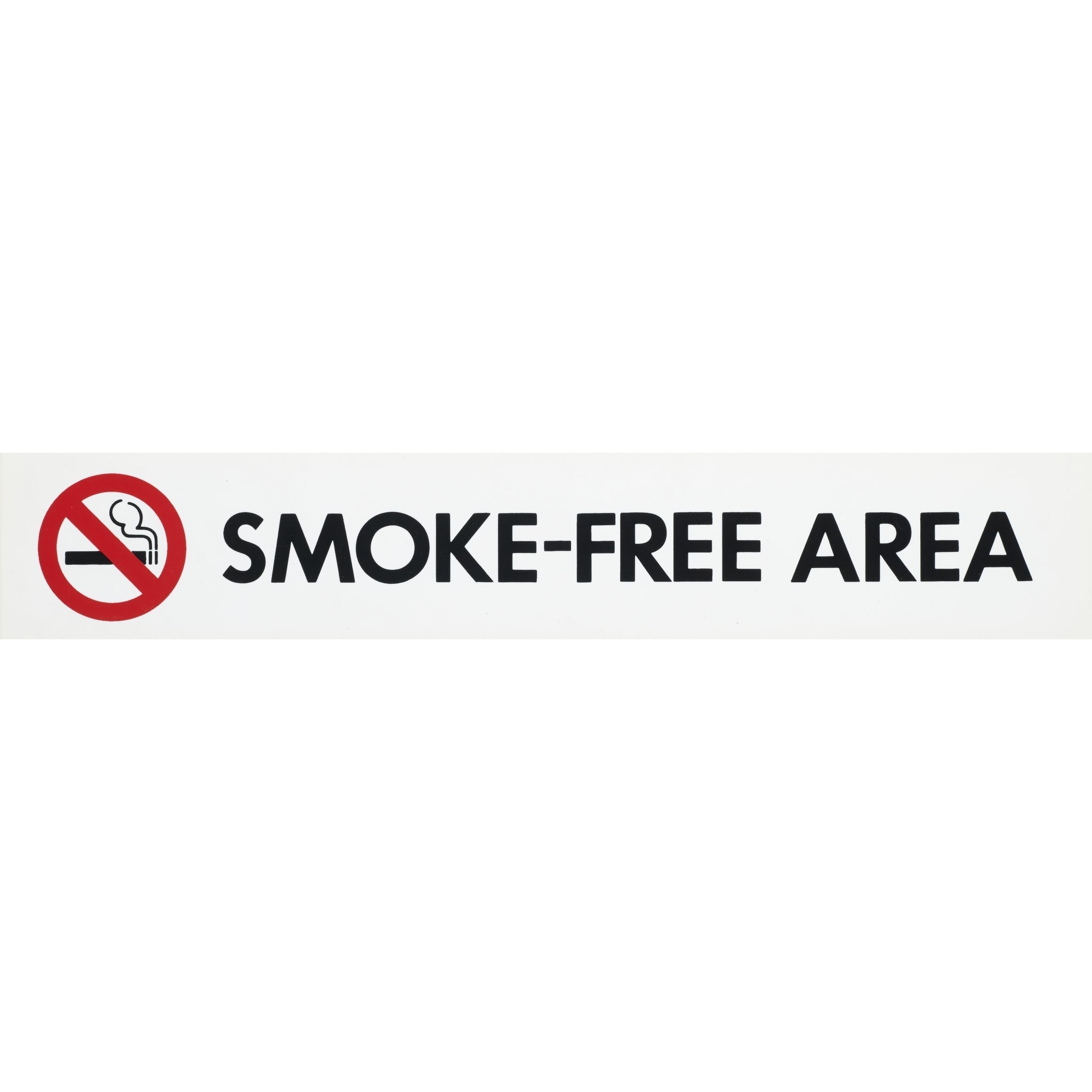 Plastic Sign Smoke-Free Area 55x330 - Cafe Supply