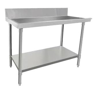 STAINLESS STEEL DISHWASHER BENCH OUTLET WST6120R WST6120R - Cafe Supply