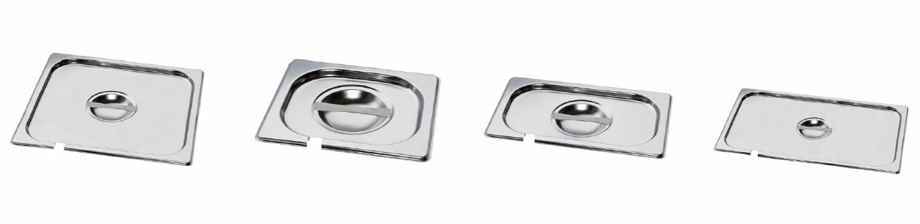 STAINLESS STEEL LIDS WITH CUT FOR SPOON 176 162 P16000 - Cafe Supply