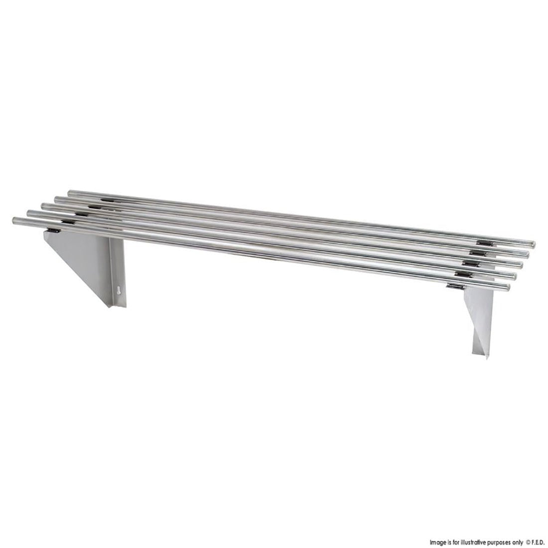 Stainless Steel Pipe Wallshelf WSP1 - Cafe Supply