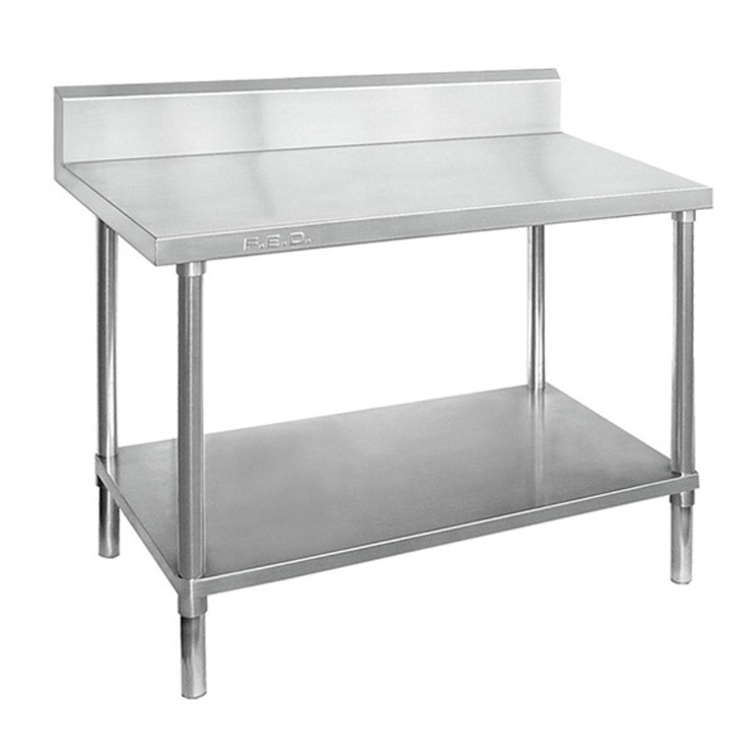 Stainless Steel Table with splashback 450x700x900 - Cafe Supply