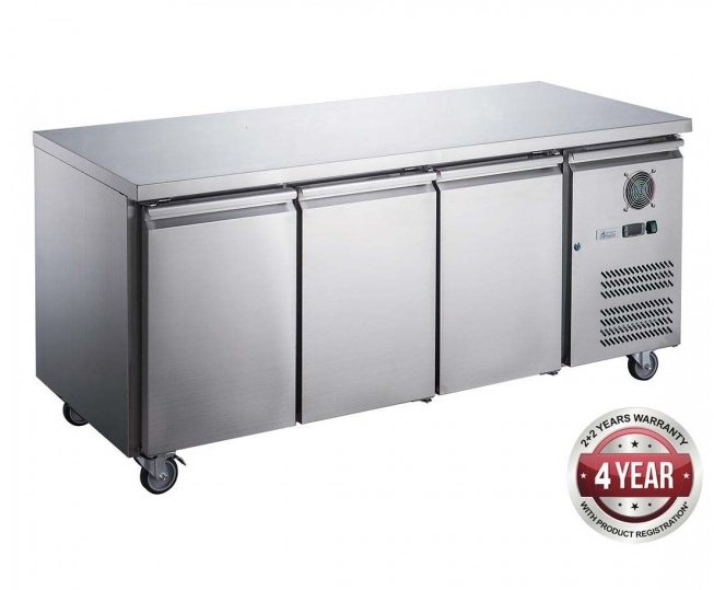 Three Door Bench Fridge - XUB7C18S3V - Cafe Supply