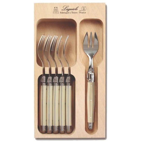 Verdier Cake Forks Set 6 Ivory - Cafe Supply