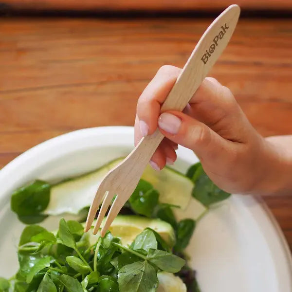 16cm Wood Fork - Cafe Supply