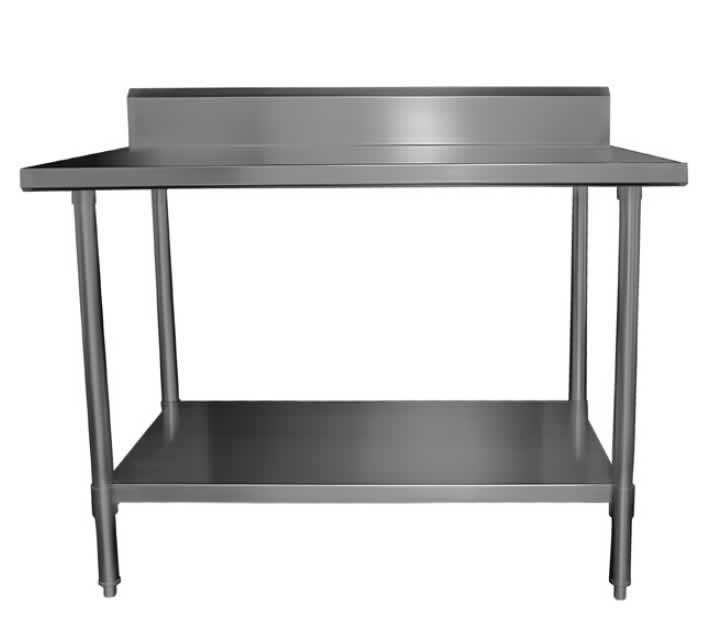 WORK BENCH WITH SPLASH BACK W2400 X D600 X H900 WTS624B - Cafe Supply