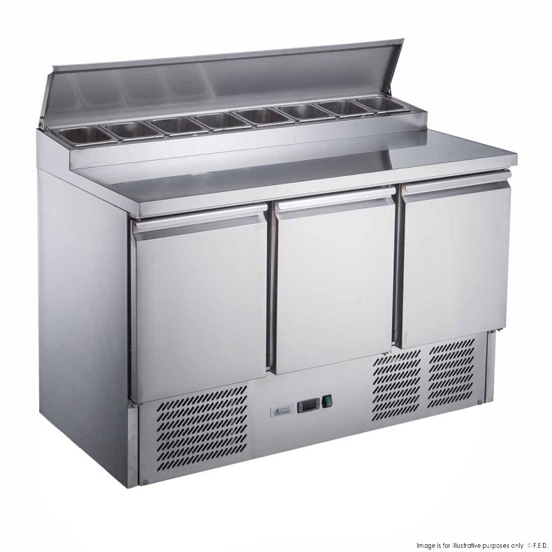 FED-X Three Door Salad Prep Fridge – XGNS1300D