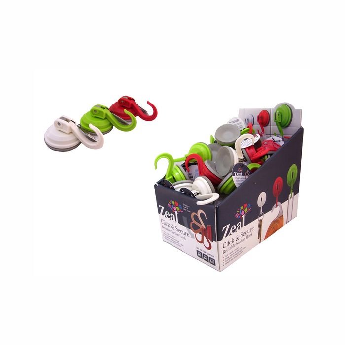 Zeal Suction Hooks Medium Cdu 24 - Cafe Supply